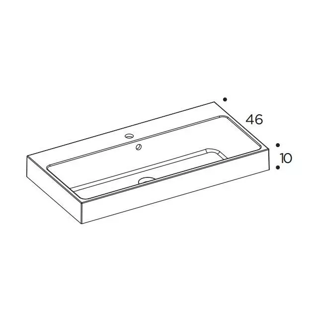 Тумба під раковину Petit Ho.Me 80x45 см Tuxedo Matt з умивальником Strong 81x46x10 см, чорний (L636/A160) - Фото 3