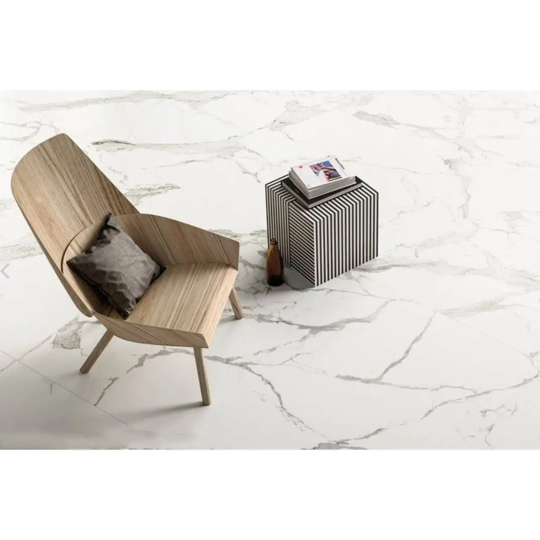 Керамограніт Fiandre Marmi Maximum Calacatta Light Lucidato 150х75 (MML406715) - Фото 3