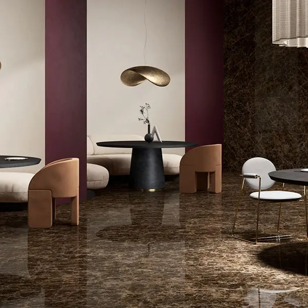 Керамограніт Fiandre Marmi Maximum Deep Emperador 75x150 (MML886715) - Фото 2