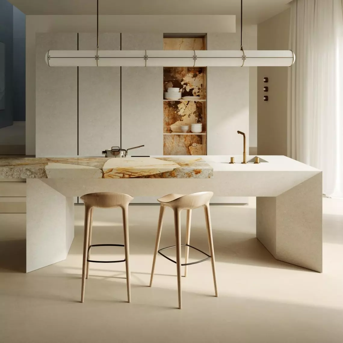 Керамогранит Marazzi Grande Stone Look, Berici Grigio Rt Stuoiato 160x320cm 6mm (MNN2) - Фото 2