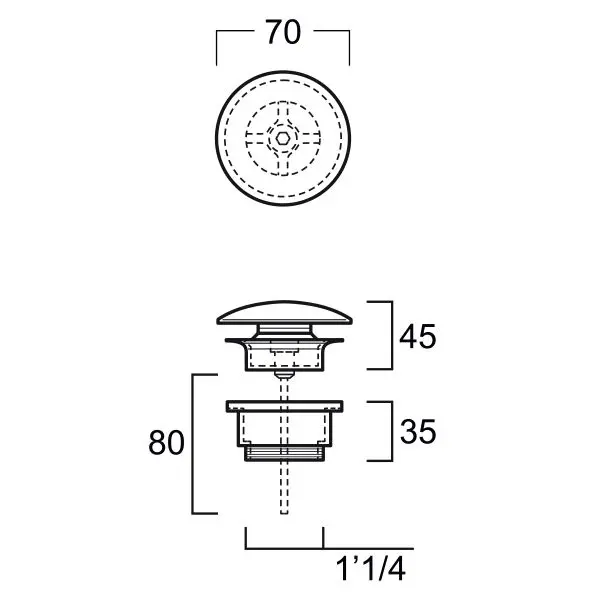 Клапан стоку Flaminia (PLCE) - Фото 2
