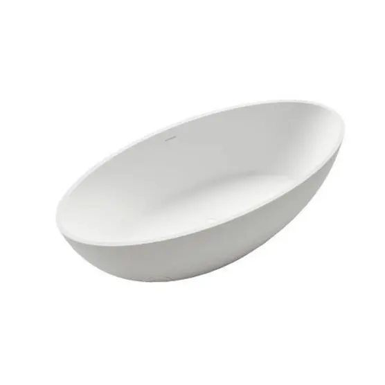 Ванна кам'яна Treesse Carezza 180x85x52 см Bianco Opaco (V308BO) - Фото 2
