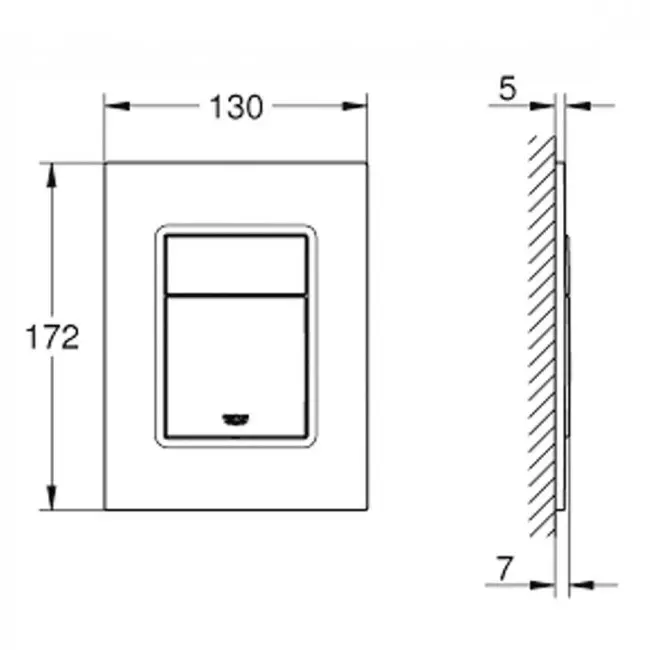 Клавіша змиву Grohe Skate Cosmopolitan S (37535AL0) - Фото 2