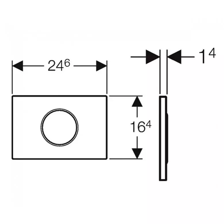 Клавіша змиву Geberit Sigma10 глянсовий хром/матовий хром/глянцевий хром (115.907.KH.1) - Фото 3