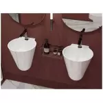 Умивальник підвісний Miraggio Smart, 37х36, круглий, білий глянсовий (0000240) - Фото 3