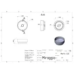 Умывальник накладной Miraggio Marta 420, круглый, 42х42, белый глянцевый (0000695) - Фото 4