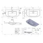 Умивальник врізний/накладний Miraggio Dea 1000, бiлий (0001545) - Фото 4