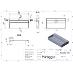 Умывальник подвесной Miraggio Island 800, 42х80, белый глянцевый (0001763) - Фото 4