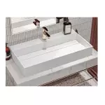 Умывальник подвесной Miraggio Island 800, 42х80, белый глянцевый (0001763) - Фото 3