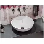 Умывальник накладной Miraggio Sapfire, 42,5х42,5, круглый, белый глянцевый (0002254) - Фото 3