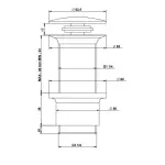 Донний клапан Bongio clic clac 1 1/4 без переливу, ferro antico (0079FAST) - Фото 2