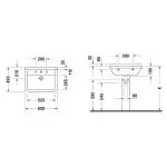 Умивальник 60 см з отвором Duravit Starck 3 (0300600000) - Фото 3