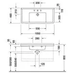Умывальник 105 см мебельный Duravit Starck 3 (0304100000) - Фото 4