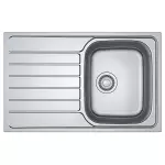 Кухонна мийка Franke Smart SKL 611-79, оборотна, вентиль, сифон, 79х50, нержавіюча сталь з декором (101.0598.809) - Фото 1