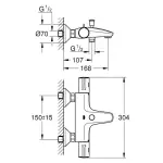 Термостат для ванни Grohe Grohtherm 800, чорний матовий (1022032430) - Фото 4