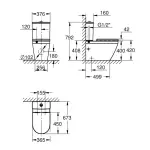 Унитаз напольный Grohe Euro Ceramic, готовый комплект, горизонтальный выпуск, белый (102513SH00) - Фото 3