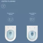 Унитаз подвесной Waterway GOLF Vortex 52х36х36 см, с тонкой крышкой Soft Closing, белый глянцевый (10812VP) - Фото 3