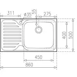 Кухонная мойка Teka Classic Max 1B 1D LHD нерж. сталь (11119201) - Фото 2