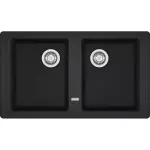 Кухонная мойка Franke Basis BFG 620, накладная, 2 чаши, 86x50, гранит оникс (114.0363.940) - Фото 1
