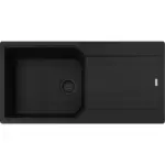Кухонная мойка Franke Urban UBG 611-100 X, накладная, оборотная, коландер, вентиль, сифон, 100x50, гранит черный (114.0699.232) - Фото 1