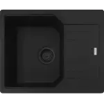 Кухонна мийка Franke Urban UBG 611-62, накладна, оборотна, коландер, вентиль, сифон, 62x50, граніт чорний (114.0699.235) - Фото 1
