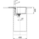 Кухонна мийка Franke Urban UBG 611-62, накладна, оборотна, коландер, вентиль, сифон, 62x50, граніт чорний (114.0699.235) - Фото 3