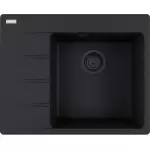 Кухонная мойка Franke Centro CNG 611-62 TL, накладная, чаша справа, 62x50, гранит черный матовый (114.0699.240) - Фото 1