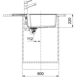 Кухонна мийка Franke Urban UBG 611-78 XL, накладна, оборотна, 78x50, граніт сірий камінь (114.0701.802) - Фото 3