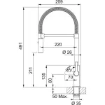 Смеситель для кухни Franke Maris Slim SemiPro, гибкий излив, хром (115.0728.395) - Фото 4