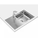 Мийка кухонна врізна Teka Universe 50 1B 1D MAX 790x500 мм сталь нержавіюча, мікротекстура (115110030) - Фото 3