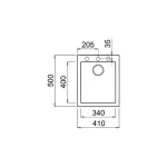 Кухонная мойка Teka Forsquare 34.40 TG, врезная, грантиная, серый (115230011) - Фото 3