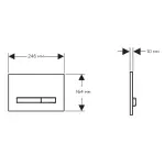 Клавиша смыва Geberit Sigma50 (115.670.JX.2) - Фото 2