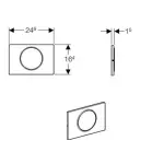 Клавіша змиву Geberit Sigma10 нержавіюча сталь, старт/стоп, чорний матовий (115.758.14.5) - Фото 3