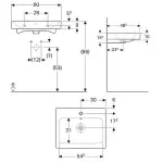 Умивальник підвісний Geberit iCon 60x48.5, білий (124060000) - Фото 3