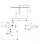 Умывальник Geberit iCon 75х48.5, белый (124075000) - Фото 3