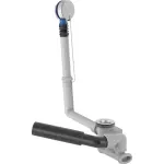 Злив-перелив для ванни Geberit з кришкою зливного отвору, d52, з декоративним комплектом, хром (150.017.00.6) - Фото 1