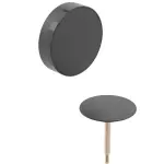 Декоративний комплект Geberit Split, d52, для зливу-переливу для ванни з поворотним механізмом, чорний матовий (150.300.14.1) - Фото 1