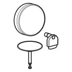 Поворотна ручка та кришка зливного отвору Geberit Split, чорний матовий (150.481.14.1) - Фото 2