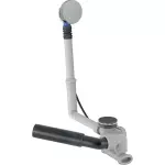 Злив-перелив для ванни Geberit з поворотним механізмом, d52, довжина 26см, з декоративним комплектом, хром (150.520.21.6) - Фото 1