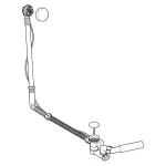 Злив-перелив для ванни Geberit з поворотним механізмом d52, довжина 73 см, глянсовий хром, d=40/50 мм (150.525.21.6) - Фото 2