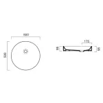 Умивальник на стільницю Сatalano Horizon 50, білий (150THZ00) - Фото 4