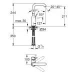 Смеситель для раковины Grohe Essence New L-Size (23541001) - Фото 3