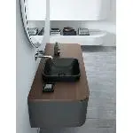 Умывальник накладной Duravit Happy D.2 Plus 40х40, черный матовый (2359401300) - Фото 2