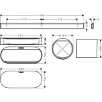 Комплект аксессуаров Hansgrohe WallStoris 4в1, Matt Black (27968670) - Фото 2