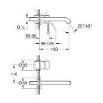 Змішувач для умивальника Grohe Essence M-Size, зовнішня частина, чорний матовий (29192KF1) - Фото 4