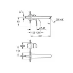 Смеситель для умывальника Grohe Eurosmart New M-Size, на стену, черный матовый (293382433) - Фото 3