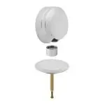 Поворотна ручка та кришка зливного отвору Geberit, біла (150.425.11.1) - Фото 1