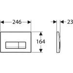 Инсталляция для подвесного унитаза и клавиша двойного смыва Geberit Delta50, альпийский белый (458.126.00.1/115.119.11.1) - Фото 3
