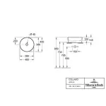 Умывальник на столешницу Villeroy & Boch Collaro d40, CeramicPlus, White Stone (4A1840RW) - Фото 3
