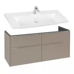 Комплект накладного умивальника Villeroy&Boch Subway 3.0 з тумою Villeroy&Boch Subway 3.0, Taupe (4A70D2R1/C60200VM) - Фото 1